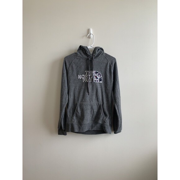 The North Face fleece lined hooded sweatshirt Women’s Size Medium Gray - Picture 1 of 8